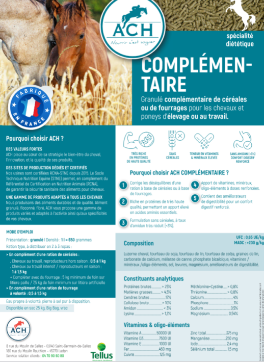 FICHE TECHNIQUE ACH COMPLEMENTAIRE