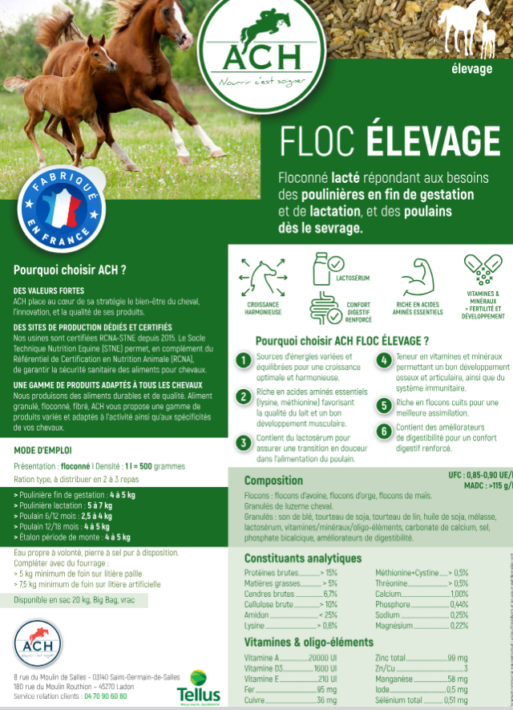 FICHE TECHNIQUE ACH FLOC ELEVAGE