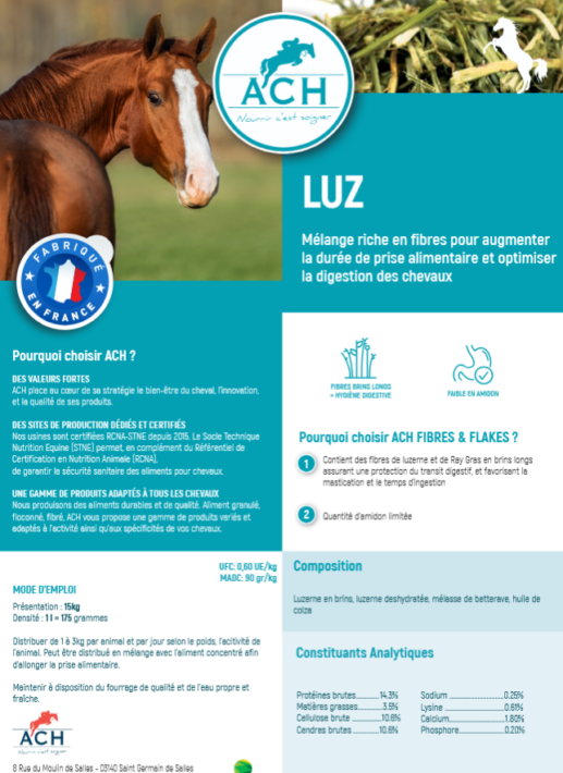 FICHE TECHNIQUE ACH LUZ