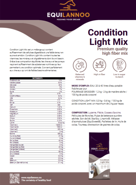 FICHE TECHNIQUE CONDITION LIGHT MIX