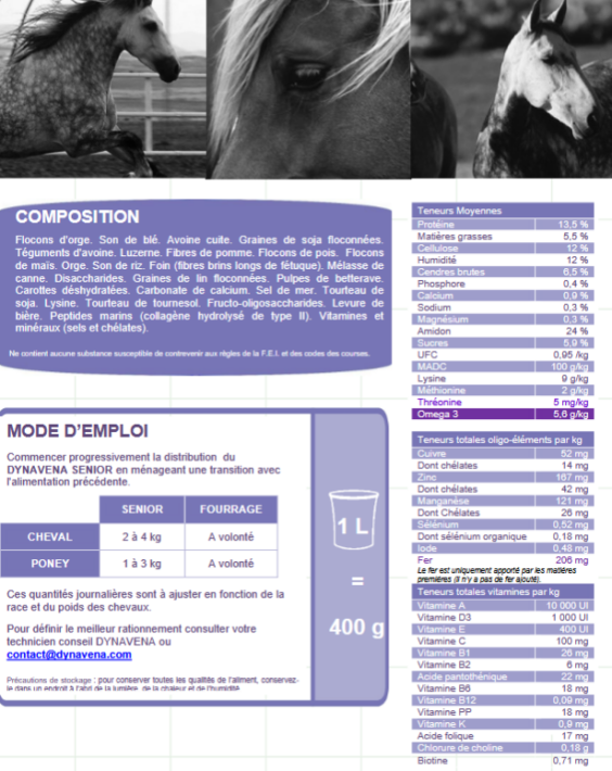 FICHE TECHNIQUE DYNAVENA ELEVAGE 2